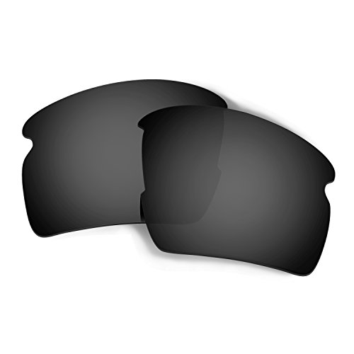 HKUCO Mens Compatible/Replacement Lenses For Oakley Flak 2.0 Sunglasses Black Polarized