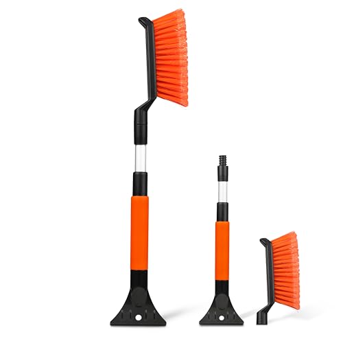 Image of Autovir Extendable Snow Brush & Ice Scraper for Windshield 26 inch Snow Brush | Brush with Ice Scraper | Extendable Snow Remover for Cars & SUVs | Snow Scraper for Car Windshield and Windows