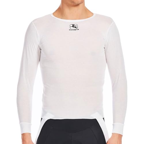 Giordana Dri-Release Long Sleeve Base Layer, White, XL