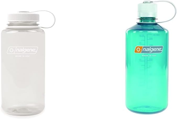 Nalgene Monochrome BPA-Free Recycled Reusable Water Bottle for Backpacking, Hiking & Sustain Tritan BPA-Free Water Bottle Made with Material Derived from 50% Plastic Waste, 32 OZ, Narrow