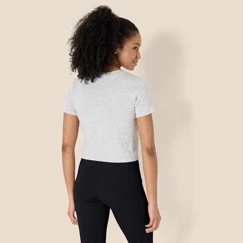 Amazon Essentials Women's Active Soft Cotton Crewneck Short Sleeve Yoga Workout Lightweight Cropped T-Shirt3