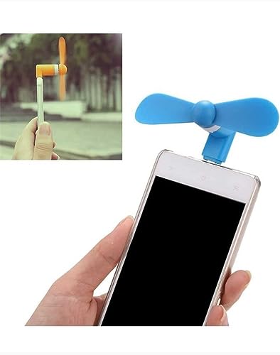 Image of APNI-DUKAN Mini Portable Type-C USB Fan for Smartphone With 2 Leaf Blades (Multicolor)