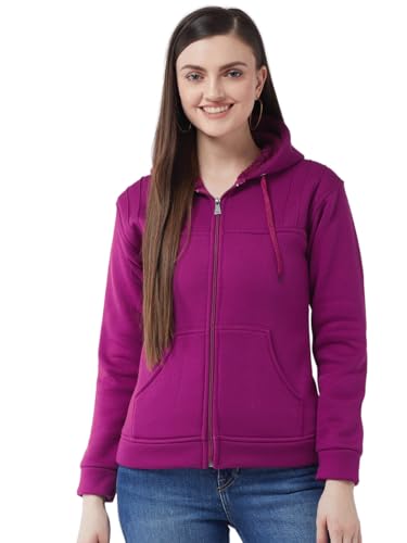 Image of Pivl Women Solid Hooded Jacket for Winter