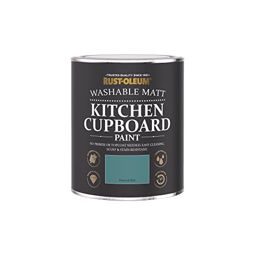 Rust-Oleum Green Kitchen Cupboard Paint in Matt Finish - Peacock Suit 750ml