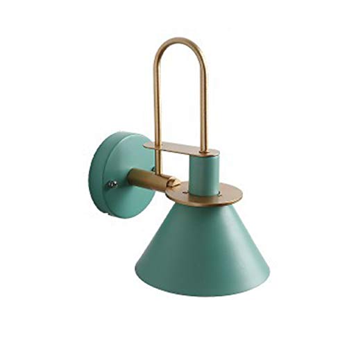 Applique murale liseuse couloir allée chevet, luminaire vintage vert macaron douille E27