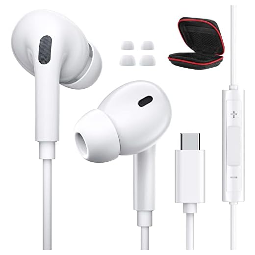 HGCXING USB C Headphone for Samsung Galaxy S21 S20 FE S22 Ultra S23 A53, Type C Headphones Wired Earphone HiFi Stereo Noise Cancelling USB C Earbuds with Microphone for Pixel 7 6 iPad Pro Oneplus 10