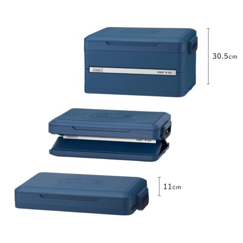 Image of Coleman Snap 'N Go 35-Quart Collapsible Hard Cooler, Portable Hard-Sided Cooler with Waterproof Removable Liner, Spacing-Saving & Quick Set Up, 48 Hours Cold, Sapphire Blue