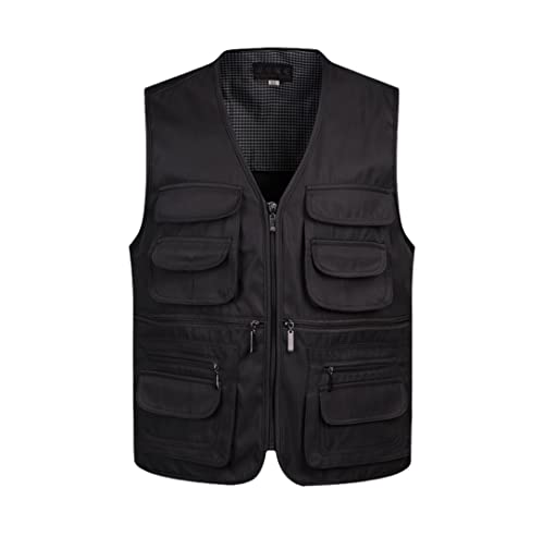 Veste en maille multi-poches homme gilet sans manches pour le déchargement et chantier