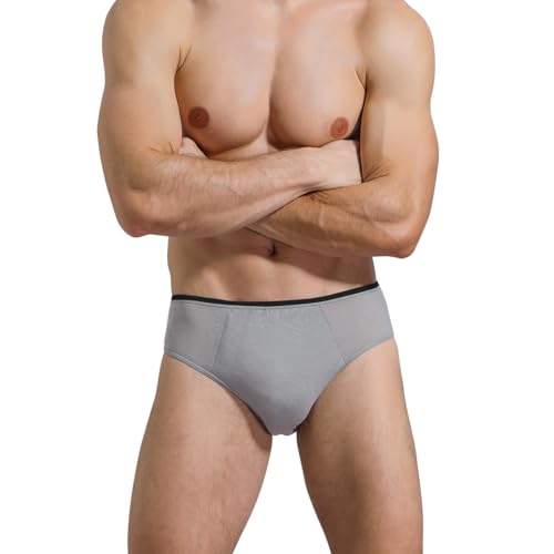 10 Packs Mens Disposable Underwear Briefs,100% Cotton Portable Brief Panties for Travel Spa Hospital Emergencies - Main Image
