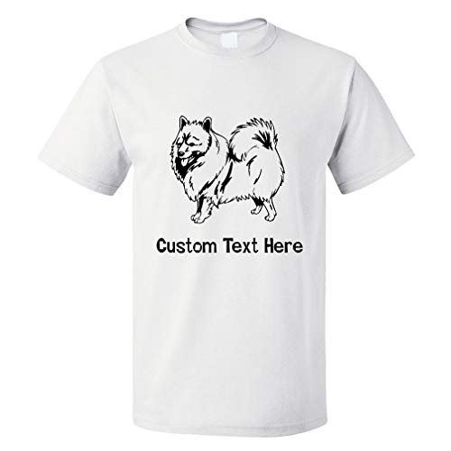 Custom Funny Graphic T Shirts for Men German Spitz Black Cotton Top White Personalized Text Here X Large