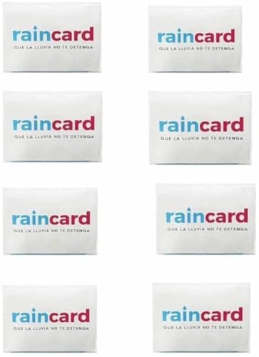 Image of 8 pcs Unisex Disposable Rain Card for Emergency Use Waterproof with Smallest Pocket Size| Easy to Carry & and Reusable 2 3 time wear Thin Plastic Multi Color Free Size (Pack Of 8)