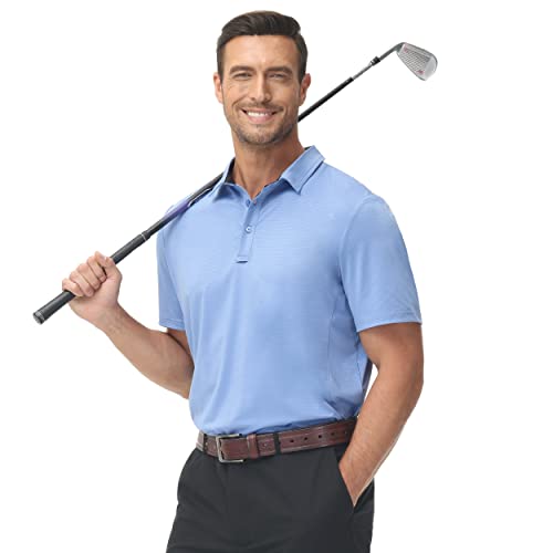 Jim League Men's Golf Shirts Polo Quick Dry Lightweight Performance Short & Long Sleeve Athletic Tennis Collar Shirts Upf50 #TOP14