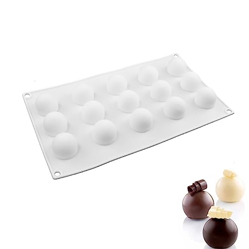 Holzsammlung 1pcs Truffle Sphere Silicone Mould, 15Cavity Mini Cake Ball Mould