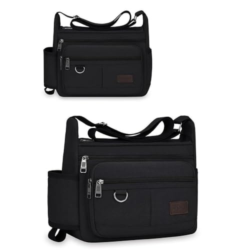 Bolsa tiracolo de lona para homens vintage bolsa de ombro bolsa militar bolsa de ombro bolsa de ombro para mulheres, Estilo 1, Medium