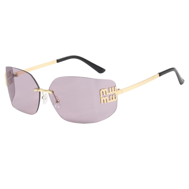 Wrap Around Sunglasses for Women & Men – Frameless Shield Design, Protection Lightweight-image-24