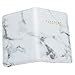ZONGSHU Marble Pattern Leather Passport Holder Cover Rfid Blocking Travel Wallet White