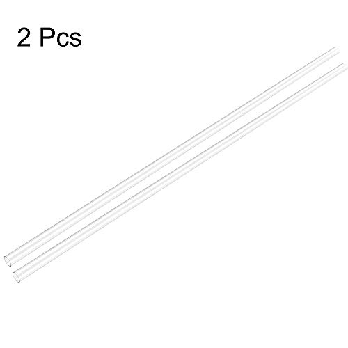 Image of uxcell 2pcs Clear Rigid Tubing 8mm(5 /16'') ID x 10mm(25 /64'') OD x 2Ft Length Round Plastic Polycarbonate Tube