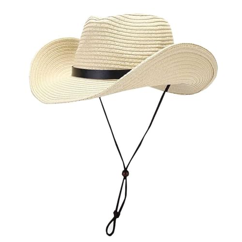 Photo de Hommes et femmes vont en tournée à travers le vent de Westwind Big Belt Decoration Sunblock Hat Chapeau de soleil Tête de mort, beige, taille unique