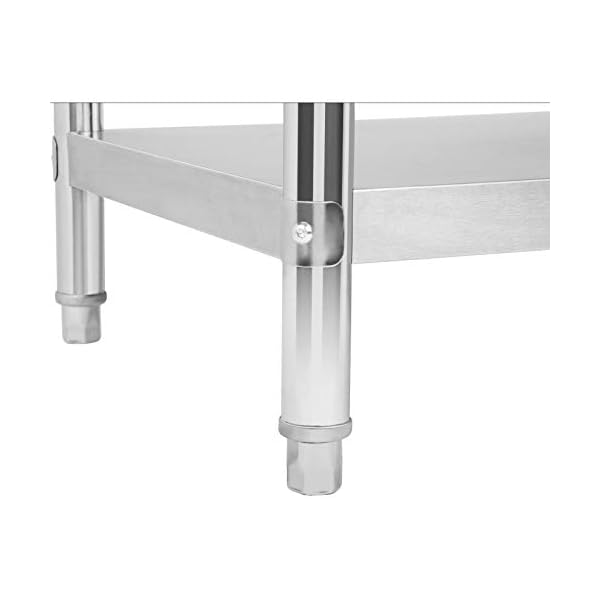 Royal Catering RCAT-200/60-S Arbeitstisch Edelstahltisch (200 x 60 x 96 cm, 1 Arbeits- und 1 Ablagefläche, bis 160 kg… – Bild 8
