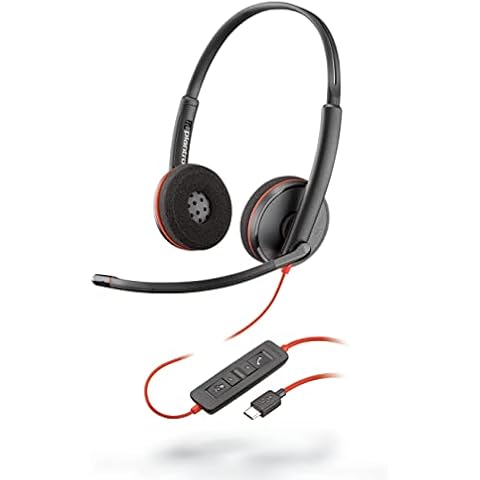 Plantronics - Blackwire 3220 - Wired Dual-Ear (Stereo) Headset with Boom Mic - USB-C to connect to your PC or Mac Cover