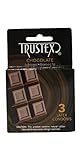 Chocolate Flavored Lubricated Condoms - 3 Pack - Trustex