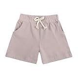 Generisch Unisex und Babys Baumwolle Shorts zum Anziehen Atmungsaktive Baumwolle Baby Mädchen Shorts Badeshorts Herren (Grey, 4-5 Years)