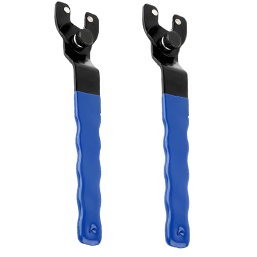 Supertool Llave ajustable para amoladora angular, llave universal de 12 a 47 mm, llave amoladora de tuerca de bloqueo para reparación de automóviles, construcción, procesamiento de metales (2 piezas)