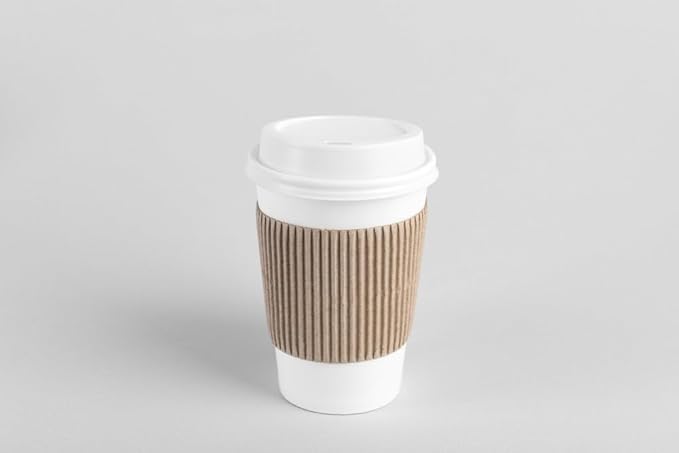 Inoverse Lot de 1000 Couvercles pour Gobelets à Café 90 mm – Couvercles en Plastique Blancs Anti-Fuite pour Gobelets en Carton – Couvercles à Boire pour Café, Thé et Boissons Chaudes à Emporter