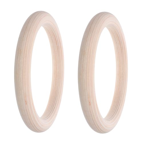2 anillas gimnásticas de madera con correas ajustables