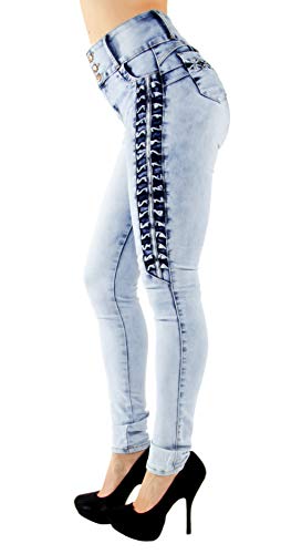 Colombian Design Butt Lift Push Up Mid/High Waist Skinny Denim Jeans (ML2)3