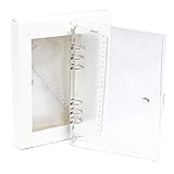 ZHU YU CHUN 2 Pack A5 Size Transparent Soft PVC 6-Ring Binder Cover, Binder Protector Cover for Planner Pages DIY Scrapbook, 9.25x7inch, Box Package