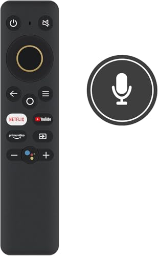 Image of New Replacement Remote Control for Realme Android Smart TVs - Compatible with All-in-One Models Featuring Google Assistant Voice Control and Dedicated Netflix YouTube Prime Video App Buttons