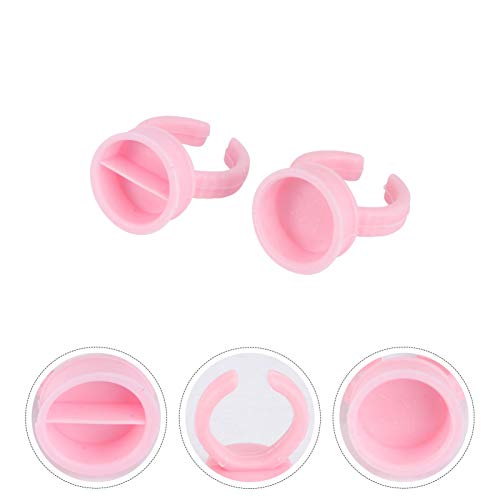 FRCOLOR 200Pcs Anéis de Tatuagem Copos de Suporte de Cola Descartável Anel de Pigmento de Tinta de T