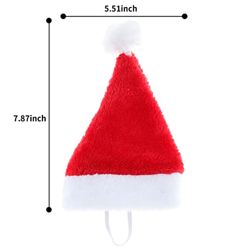 Disfraz para mascota con gorro navideño rojo ajustable miniatura 5
