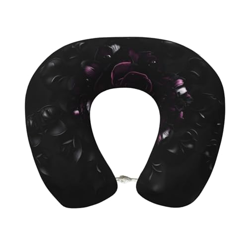 Almohada de poliéster para cuello tamaño único negra miniatura 1
