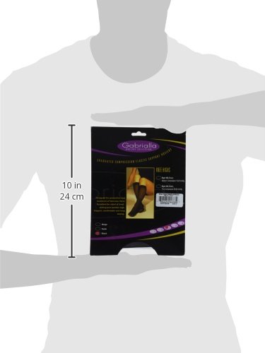 Image of GABRIALLA Microfiber Graduated Compression Open Toe Knee High Stockings (25-35 mmHg) H-304 3 Pack