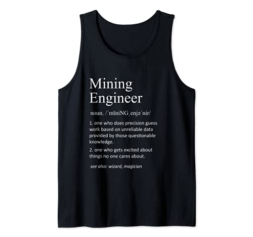 Definición de ingeniero de minas divertido Ingeniería de min Camiseta sin Mangas