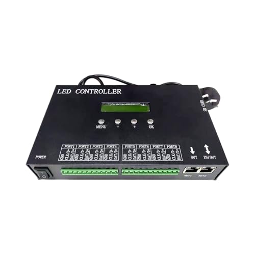 Contrôleur Symphony 512 programmable 8 ports pour animation lumineuse sur carte SD
