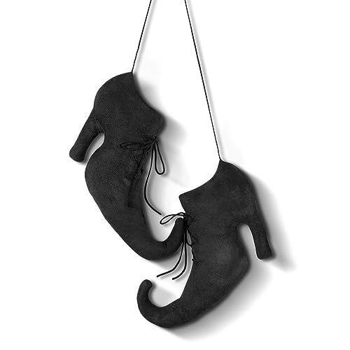 Suhine 12 Inch Large Halloween Witch Shoes Hanging Decoration 3D...