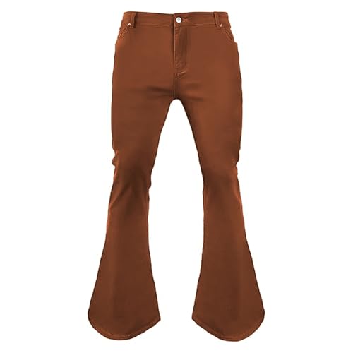70s Disco Pants for Men Relaxed Fit Bell Bottom Jeans Pants Classic Vintage Stretch Slim Fit Flared Denim Jeans3