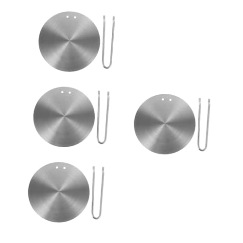 STOBAZA 4 Piezas Cocina De Inducción Placa De Conducción De Calor Olla Estufa Superior Reductor De Gas Mango Quemador Eléctrico Placa De Inducción Portátil Placas De Calefacción