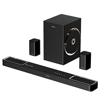 ULTIMEA 5.1.2 Soundbar TV con Dolby Atmos, 460W, Sistema Audio Surround, 2 Altoparlanti Surround, APP Controllo, Soundbar con Subwoofer Home Theater, Bluetooth 5.4, HDMI eARC, Skywave F40 Boom