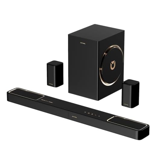 ULTIMEA 5.1.2 Soundbar mit Dolby Atmos, Surround Sound System für TV mit 2 Surround-Lautsprechern, App Steuerung, Soundbar mit 6,5'' Subwoofer für Heimkino, Bluetooth® 5.4, HDMI eARC, Skywave F40 Boom