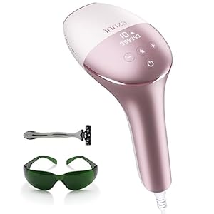 INNZA IPL Hair Removal Device for Women and Men at Home,Permanent Hair Remover Machine,10 Energy Levels,24J High Energy Hair Removal Handset for Face Bikini Line Armpit Leg Back,Corded