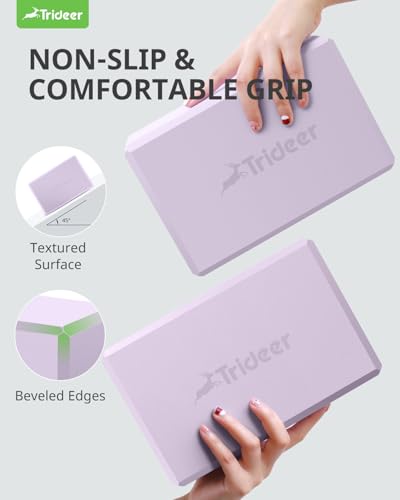 image for Trideer Yoga Block, Soft Non-Slip Surface Premium Foam Blocks, Support