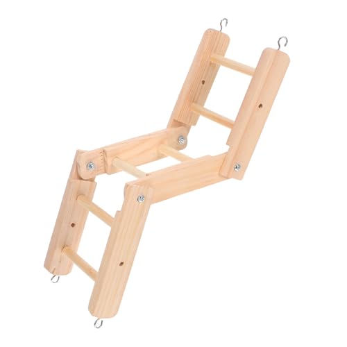 COHEALI 折りたたみ可能な固体??梯子 鳥用爪とくちばし研磨器 クライミング遊具 マコウおよび小型ペット用 鳥かごアクセサリー 運動促進