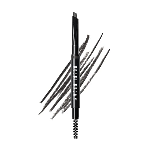 Bobbi Brown Long-Wear Brow Pencil | Long-Wearing, Waterproof Eyebrow Pencil | Dual-Ended Slanted Tip with Spoolie | No Sharpening Needed | Now Refillable, Black​