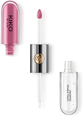 KIKO Milano Unlimited Double Touch 102 | Dwuetapowa płynna pomadka do ust, zapewniająca i błyszczące wykończenie. Trwałość aż do 12 godzin. Kolorowa baza z formułą no transfer.