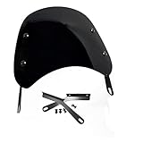 GadiBike Bike Plastic Windscreen Visor Front Windshield Wind Deflectors (New Version) Small Visor Black Suitable for Meteor 650