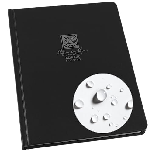 Carnet de croquis Rite in the Rain imperméable carnet de notes tout temps couverture rigide noire